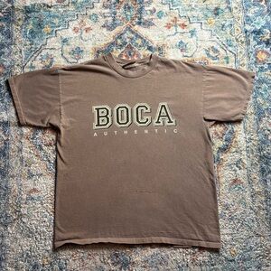 Vintage Boca Authentic Spellout T-shirt Size XL